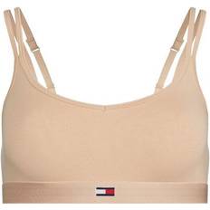 Tommy Hilfiger Beige Bras Tommy Hilfiger Womens UW0UW01200 Flag Band Bralette Bra Beige