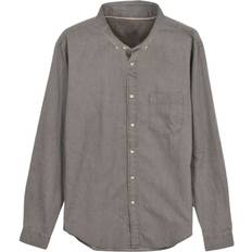 Uniqlo Clothing Uniqlo Mens Chambray Denim Cotton Shirt Dark Grey