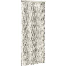 vidaXL Flueforhæng 90x200 cm Chenille Lysegrå Mørkegrå