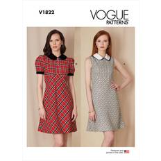 Wool Dresses Vogue Misses Peter Pan Collar Mini Dress - F5