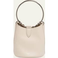 Skinn - Vita Bucketväskor Alaïa Ring medium ivory bucket bag