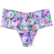 Lila - String Trosor Hanky Panky 2-pack Signature Lace Print Retro Thong Lilac One * Kampanj *