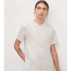 Spijkerbroeken Re/Done Men's Essential Organic V-Neck T-Shirt - Heathered Oat