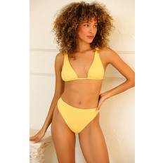 Jaune Bas de bikinis Seashore High Waisted Bikini Bottom - Yellow