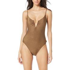 Bronze - Women Swimsuits Vince Camuto Underwire Bra Bikini Top