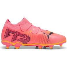 Rosa Fotballsko Puma Kid's Future 7 Match FG/AG Football Boots - Sunset Glow/Black/Sun Stream