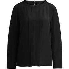 HUGO BOSS Blouses HUGO BOSS Women's Pleated Front Long-Sleeved Black