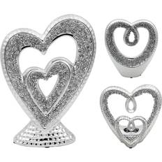 Lesser & Pavey Sparkle Diamante Sculpture Indoor Heart Ornament Figurine