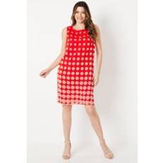 Clothing Wallis Spot Ombre Print Sleeveless Shift Dress Red