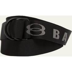 Balenciaga Belts Balenciaga Men's D-Ring Unity Webbing Belt BLK/GRYSHD