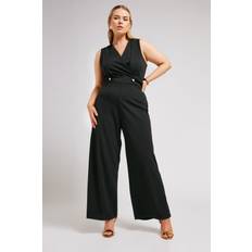 Clothing Yours Sleeveless Wide Leg Jumpsuit Black