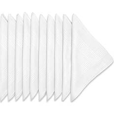 Men Handkerchiefs KAV pack of men's handkerchief with imprinted border 36x36cm polycotton white