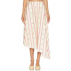 WeWoreWhat Asymmetrical Midi Skirt in Ivory. 0, 00, 10, 12, 4, 6, 8