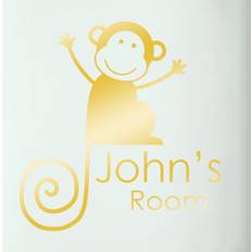 Yellow Wall Decor Happy Larry Personalised Monkey Room Sticker yellow Wall Decor
