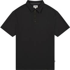 Wrangler Men Polo Shirts Wrangler Rugby Polo Shirt Faded Black