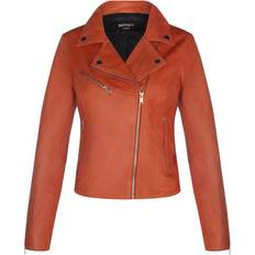 Leather Imitation Jackets Infinity Leather Classic Leather Brando Biker Jacket-Loughton Orange