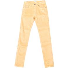 Women - Yellow Trousers La Martina Womens Shiny stretch pants with skinny-cut hems JWT010 woman Yellow Cotton Waist