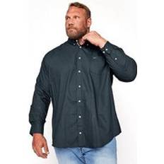 Clothing BadRhino Long Sleeve Oxford Shirt Dark Navy