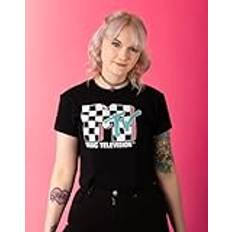 Cropped Short Sleeved T-Shirt - Black