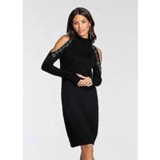 Bruno Banani Cold Shoulder Knitted Party Dress Black