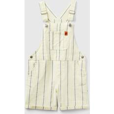 Ficka Jumpsuits Barnkläder Benetton Kids' Stripe Shorty Dungarees, Off White/Multi