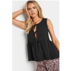 Round Blouses PixieGirl Petite Peplum Style Top Black