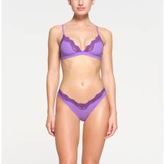 SKIMS Triangle Bralette Purple Fits Everybody Lace Ultra Violet Tonal