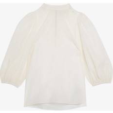 Ted Baker Frias Sheer Organza Top With Balloo Blusar - Ivory