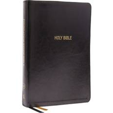 Books KJV, Foundation Study Bible, Large Print, Leathersoft, Black, Red Letter, Thumb Indexed, Comfort Print, Religion, Hardback