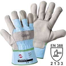 White Work Gloves Granit 1574 Full-grain Cowhide Protective Gloves - M Cat II