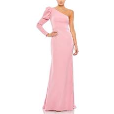 Elastane/Lycra/Spandex - Evening Gowns Dresses Mac Duggal One Shoulder Puff Sleeve Gown Rose Pink