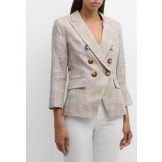 Linen Jackets Veronica Beard Empire Dickey Jacket KHAKI MULTI