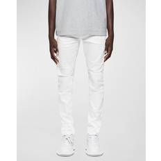 Purple Slim Fit Light Destroyed Jeans - White