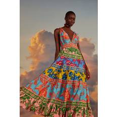 Farm Rio Lace Garden Color Blocked Dress