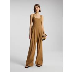 Beige Tute intere A.L.C. Isabel Wide Leg Stretch Linen Jumpsuit