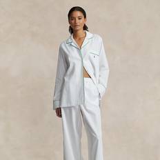 Ralph Lauren Sleepwear Ralph Lauren Seersucker Long-Sleeve PJ Set in White Cloud