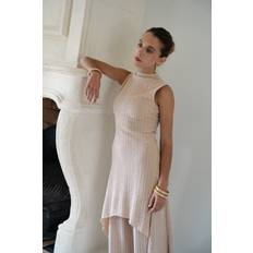 NA-KD Crochet Midi Dress - Beige
