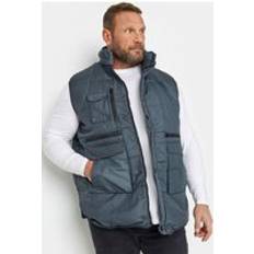 Kam Outerwear Kam Mens Big & Tall Navy Blue Military Multi Pocket Gilet Big & Tall