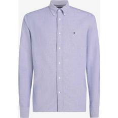 Man - Smal Overhemden Tommy Hilfiger Regular Fit Oxford Overhemd - Lichtblauw