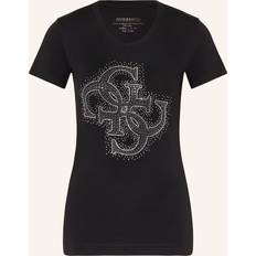 Guess T-Shirt mit Schmucksteinen SCHWARZ