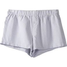 Bershka Shorts Bershka Pantaloni - Blu Fumo/Bianco