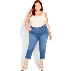 Evans Jeans Evans DENIM LOVE CROPS Mid Wash