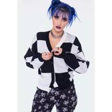 Oversize - Svarta Koftor Jawbreaker Big Checker Cardigan - Svart/Vit