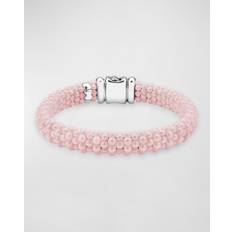 Quartz Bracelets Lagos Sterling Silver Pink Caviar Pink Ceramic Beaded Bracelet