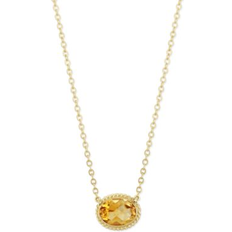 Citrine Necklaces Bloomingdale's Citrine Bezel Pendant Necklace in 14K Yellow Gold, Exclusive