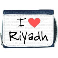 Wallets & Key Holders TeeTreeDesigns I love heart riyadh denim wallet