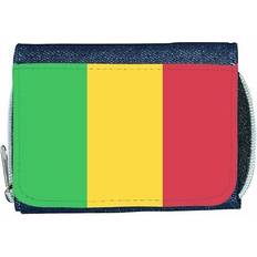 Wallets & Key Holders TeeTreeDesigns Mali flag denim wallet