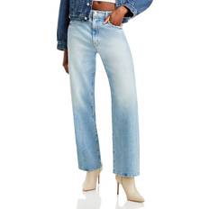 Mother Spitfire Sneak High Rise Wide Leg Jeans - Blue