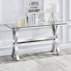 Steel Console Tables Furniture In Fashion in Fashion Clear Console Table