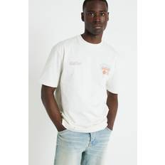 River Island T-shirts River Island – Vit t-shirt med japanskt broderi-Vit/a